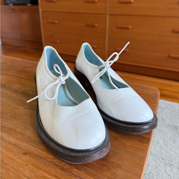 Nicole Saldana Shoes - Nicole Saldana White Fabiana Loafers
